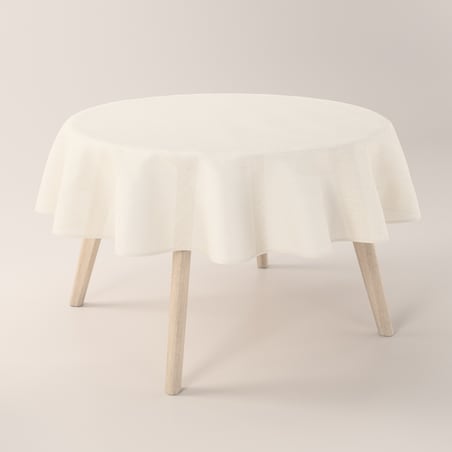 Obrus okrągły 160 x 160 cm kremowy
