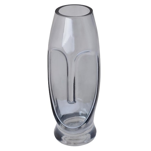 Wazon szklany 30x11x11 cm FACE szary