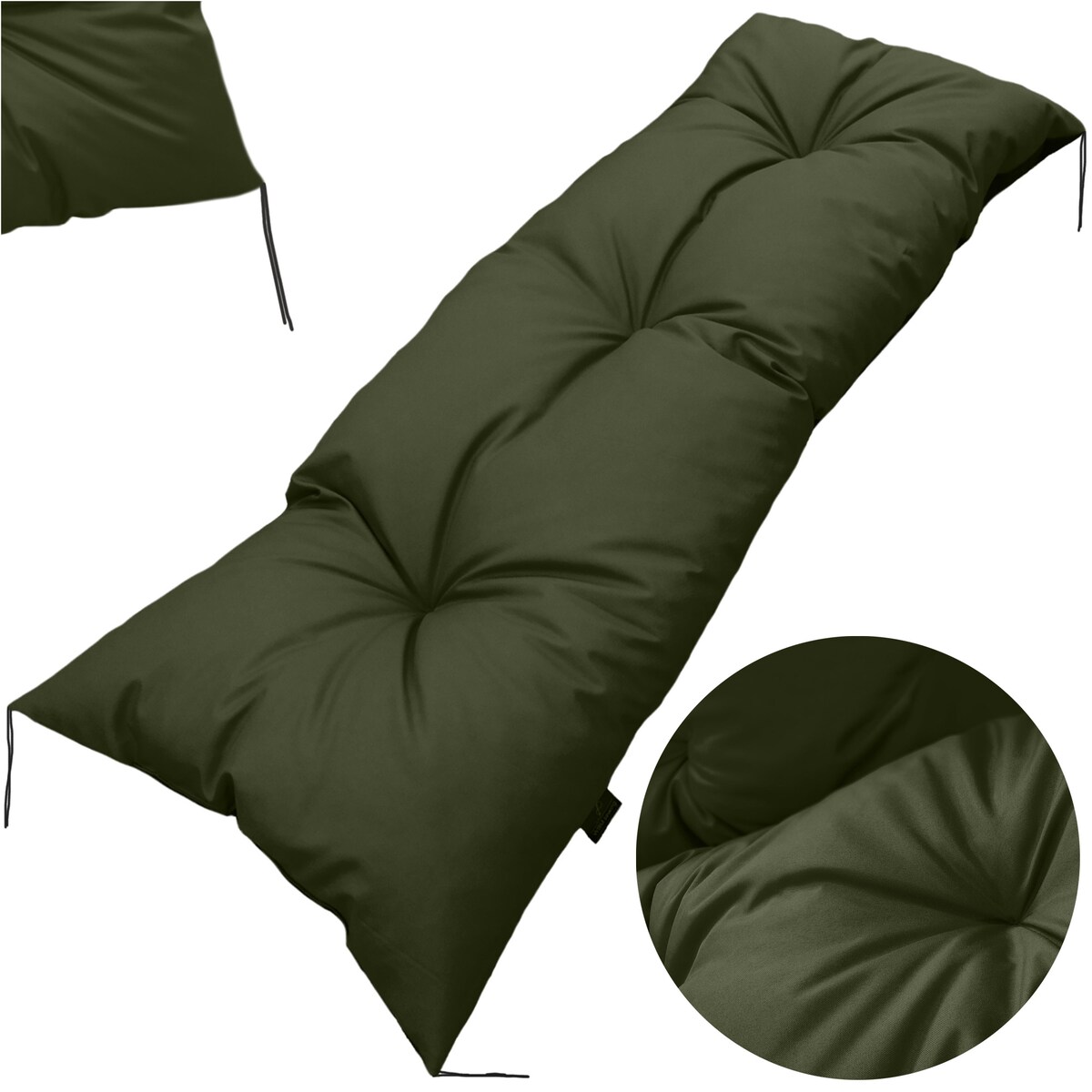 Poduszka Ogrodowa Na Huśtawkę Ławkę 120X40 Cm Na Meble Palety Wodoodporna Zielona