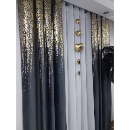 Zasłona welurowa Złoty Deszcz 140x270 cm