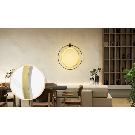 lampa wisząca 2700 k, auminium i silikon 120