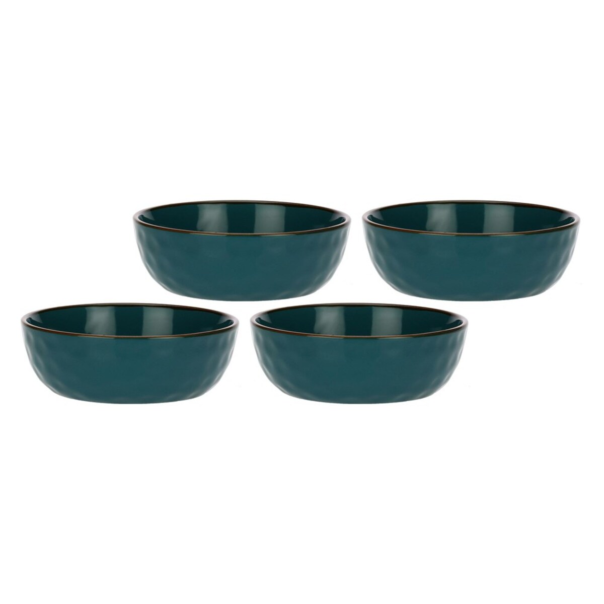 Zestaw 4 misek do sałatek Concerto Ottanio - Niebiesko-zielony, 20 cm