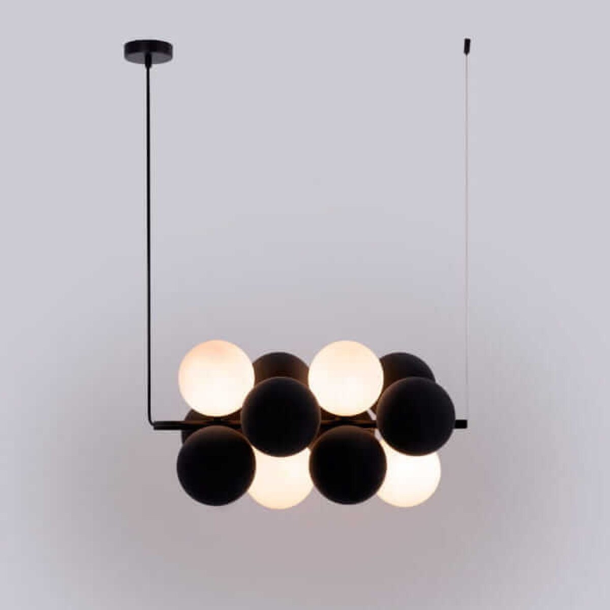 Lampa kulista wiesząca Vino ABR-GRAPPA-H-S Abruzzo balls czarne białe