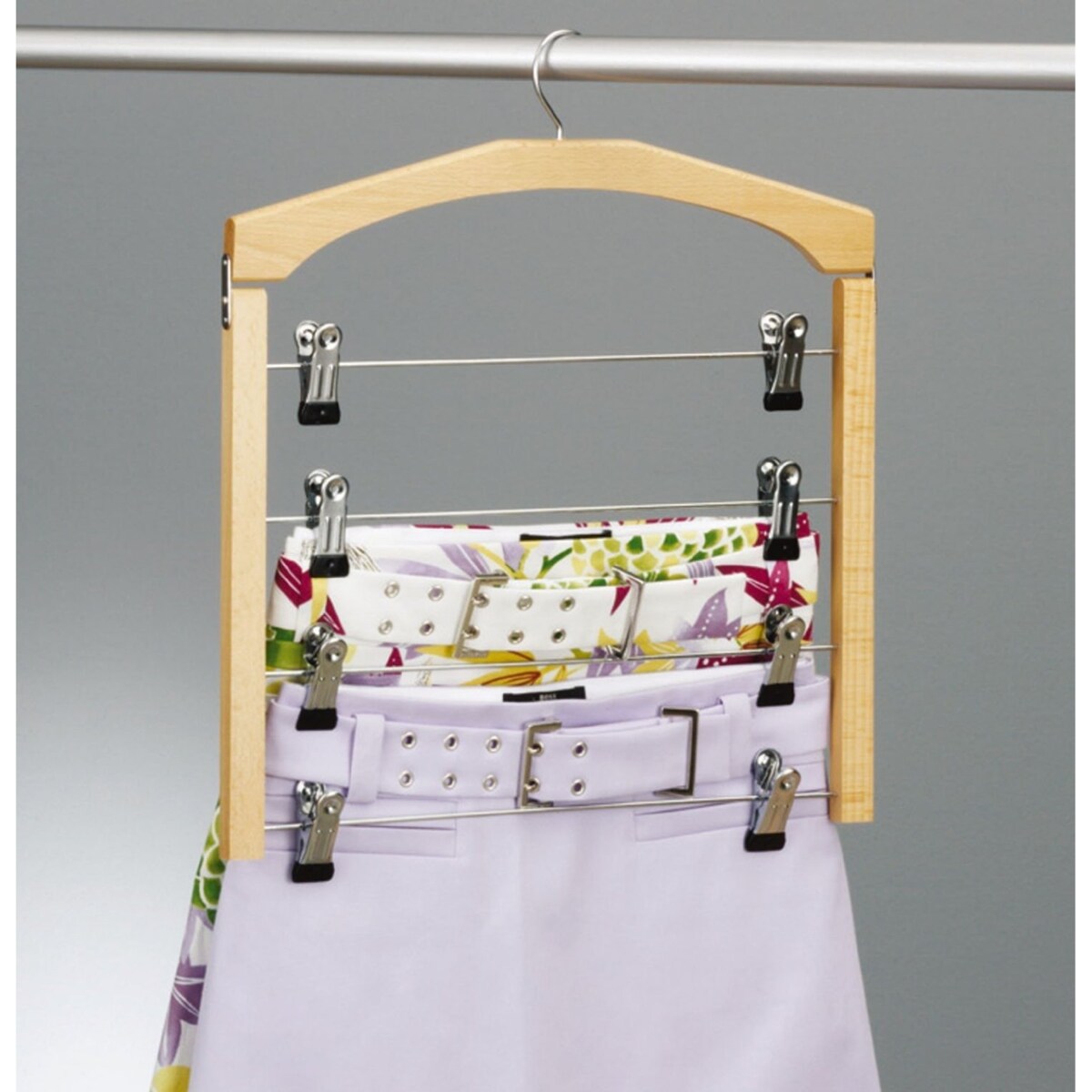 Uchwyt na spódnice, ubrania, 4 wieszaki, ZELLER