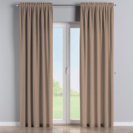 Zasłona na kanale z grzywką 1 szt. 130x260 mocca