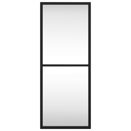 vidaXL Lustro ścienne, czarne, 20x50 cm, prostokątne, żelazo