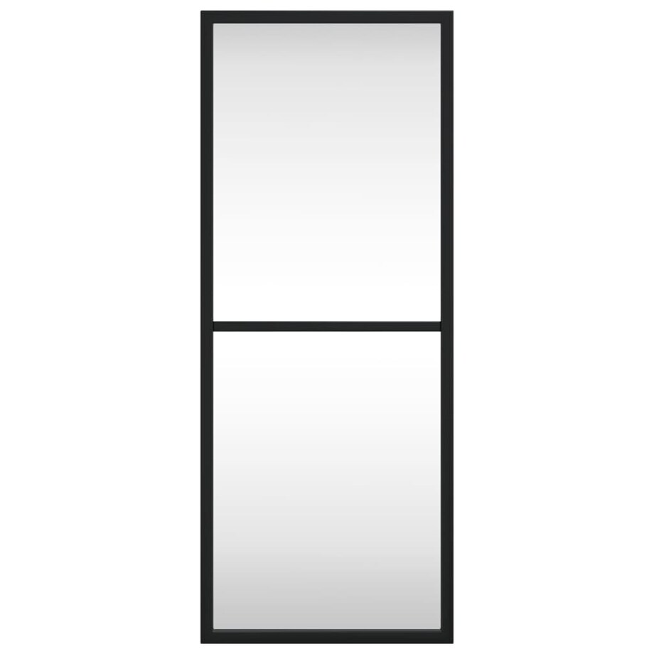 vidaXL Lustro ścienne, czarne, 20x50 cm, prostokątne, żelazo