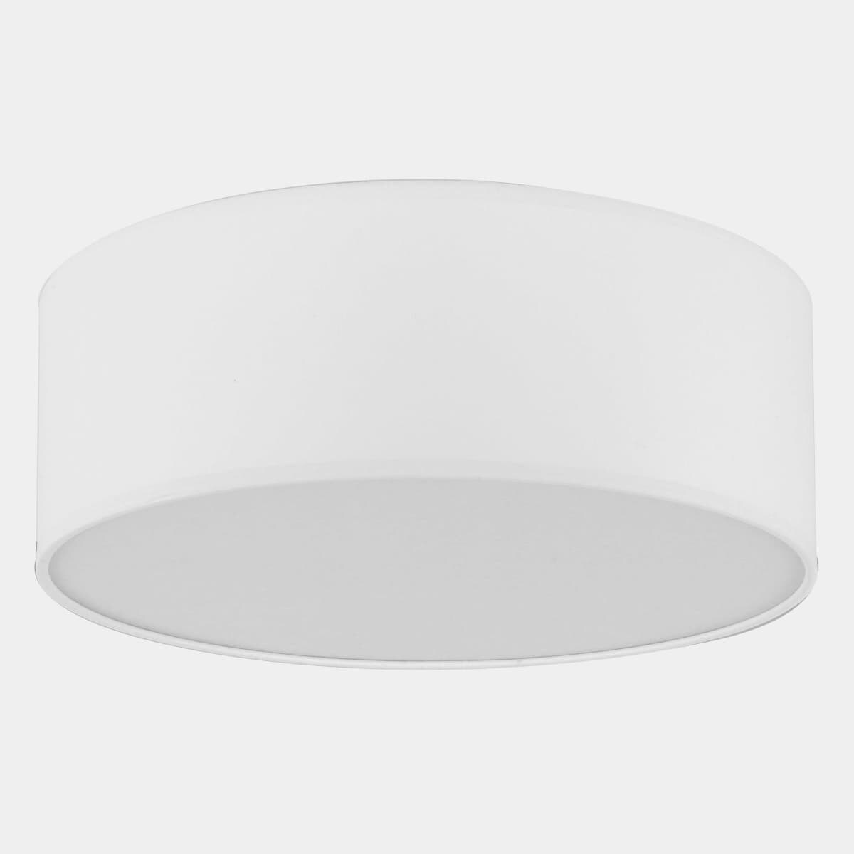 Okrągły plafon do salonu Rondo 1086 TK Lighting z tkaniny metalowy biały