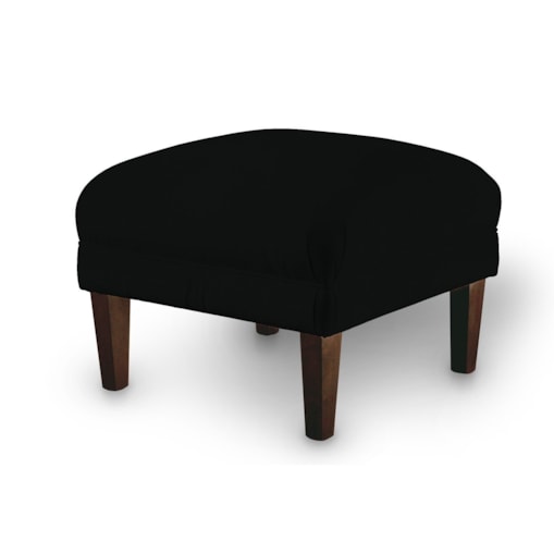 Podnóżek do fotela, głęboka czerń, 56 x 56 x 40 cm, Velvet