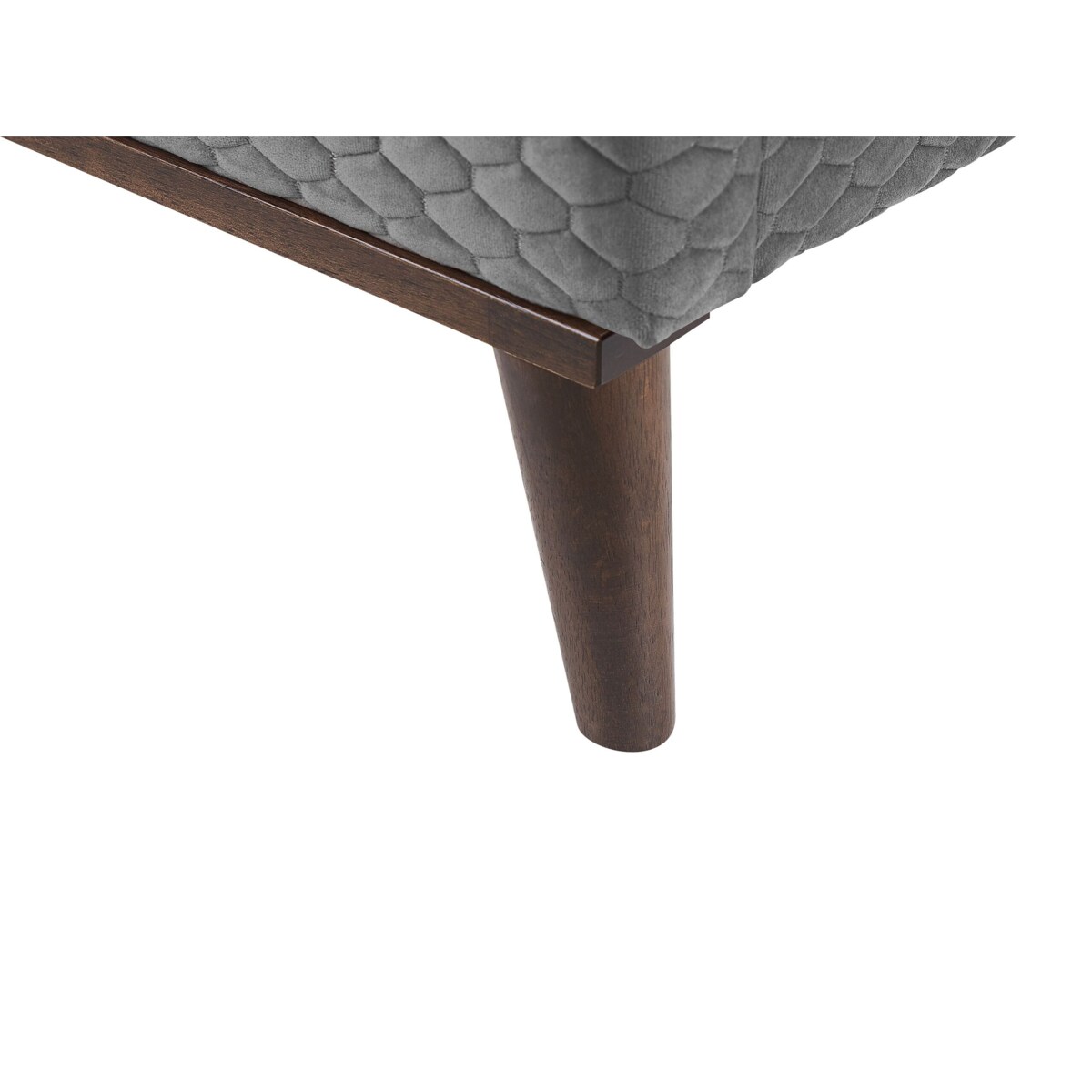 Łóżko welurowe 140 x 200 cm szare BAYONNE