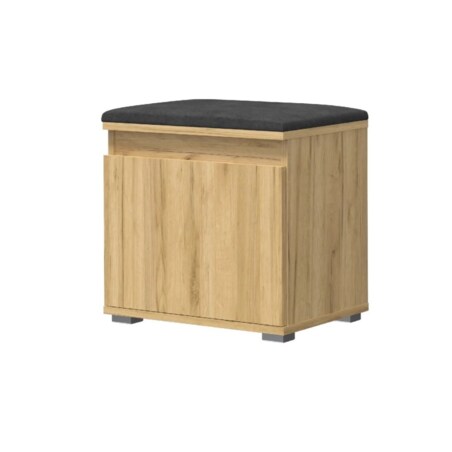 Szafka na buty z siedziskiem i wieszakiem SINGAPUR 50 dąb craft/szara