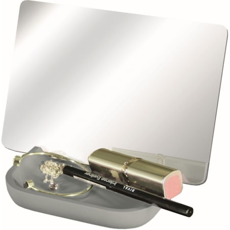 Kleine Wolke Tray 2w1 Lusterko kosmetyczne i organizer szary