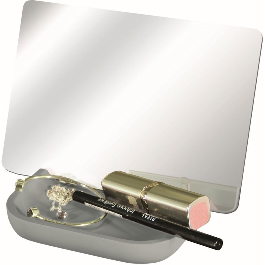 Kleine Wolke Tray 2w1 Lusterko kosmetyczne i organizer szary