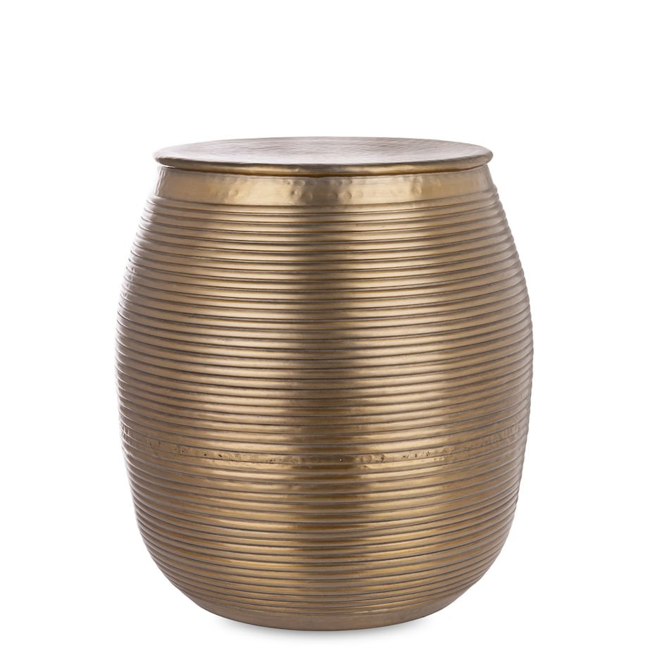 Stolik pomocniczy aluminiowy młotkowane złoto