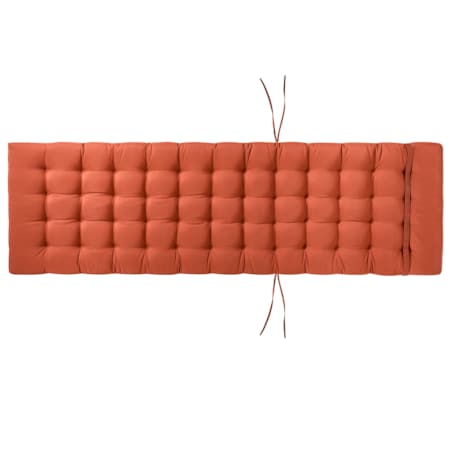 Leżak ogrodowy z poduszką CESANA PREMIUM Drewno akacjowe Czerwony