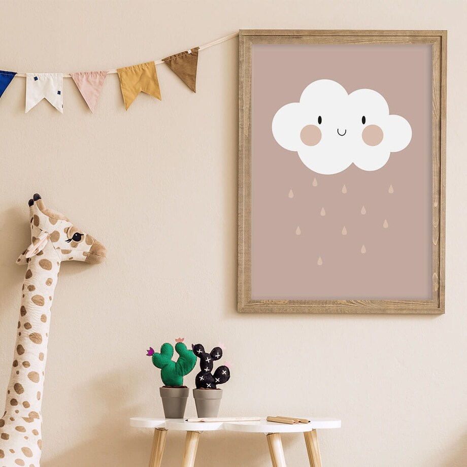 Plakat dla dzieci Chmurka boho 40x50