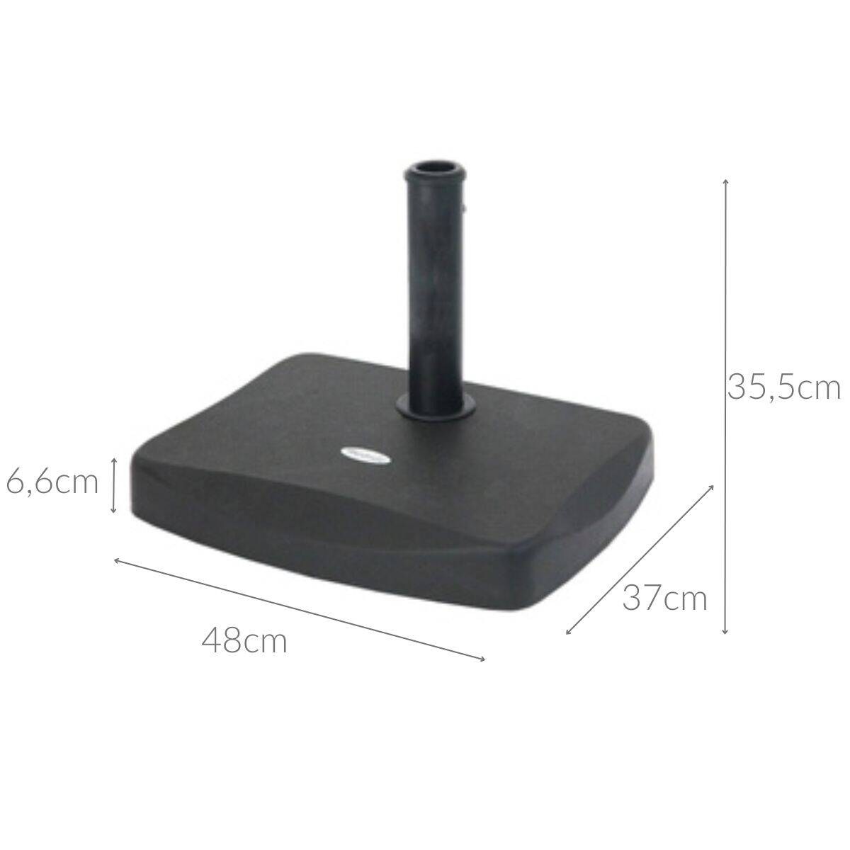 Stojak pod parasol ogrodowy, betonowa podstawa, 22 kg