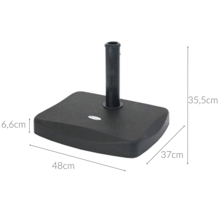 Stojak pod parasol ogrodowy, betonowa podstawa, 22 kg