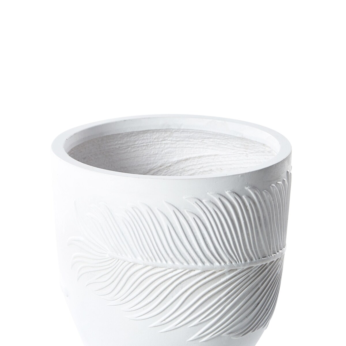 Doniczka okrągła 35 x 35 x 33 cm złamana biel FTERO