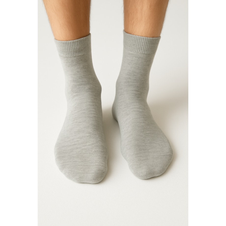 Męskie skarpety szare 39–43 – Bawełna 83% – Miękkie, oddychające