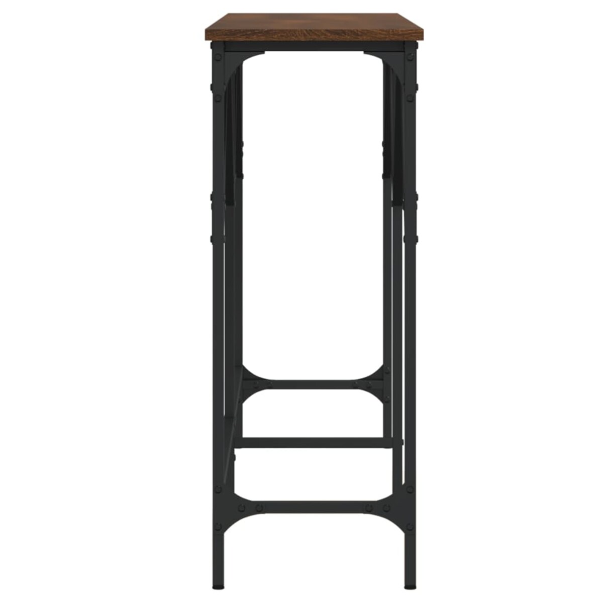 vidaXL Stolik konsolowy, brązowy dąb, 140x29x75 cm