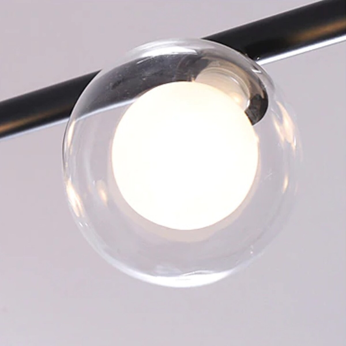 Lampa Sufitowa 8 Głowic Metalowa Czarna Industria