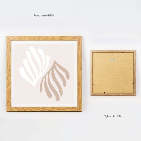 Ramka na zdjęcia 30x30 cm dębowa rama MDF z plexi do powieszenia pion poziom klasyczna kwadratowa ramka FRAMAI®