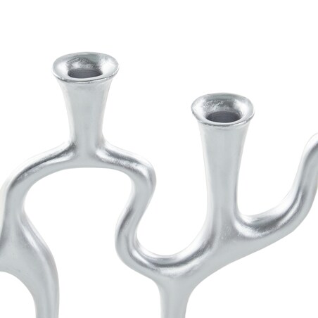 Świecznik FAMOES Metal 41 cm Srebrny