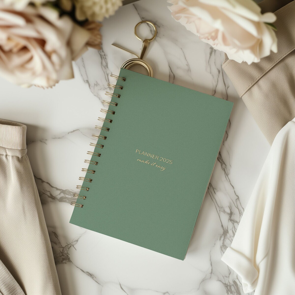 Planner dzienny na spirali 2025 – Hierba Fresca