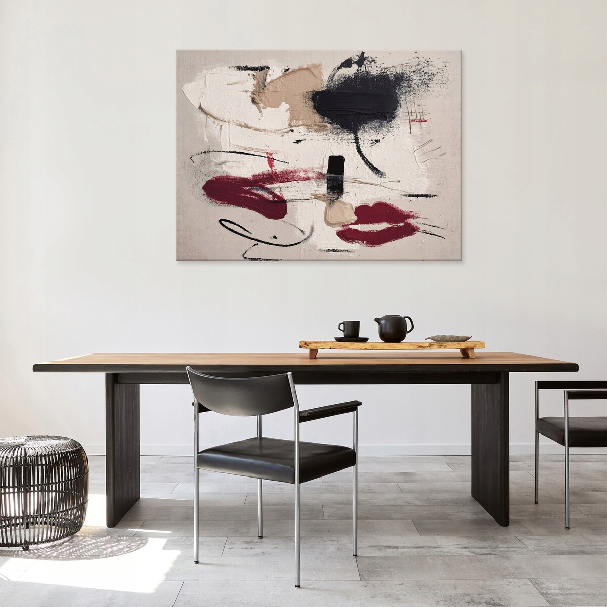 Obraz Do Sypialni Salonu Na Płótnie Abstrakcja Beton Beżowy 100x70