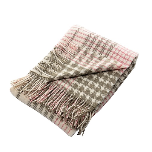 Pled Zelandia 140x200cm khaki/old rose, 140 x 200 cm