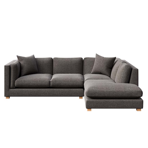 Pomo sofa narożna prawa Antracytowa