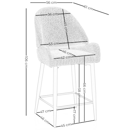 Hoker tapicerowany welurowy do salonu BERGAMO szary