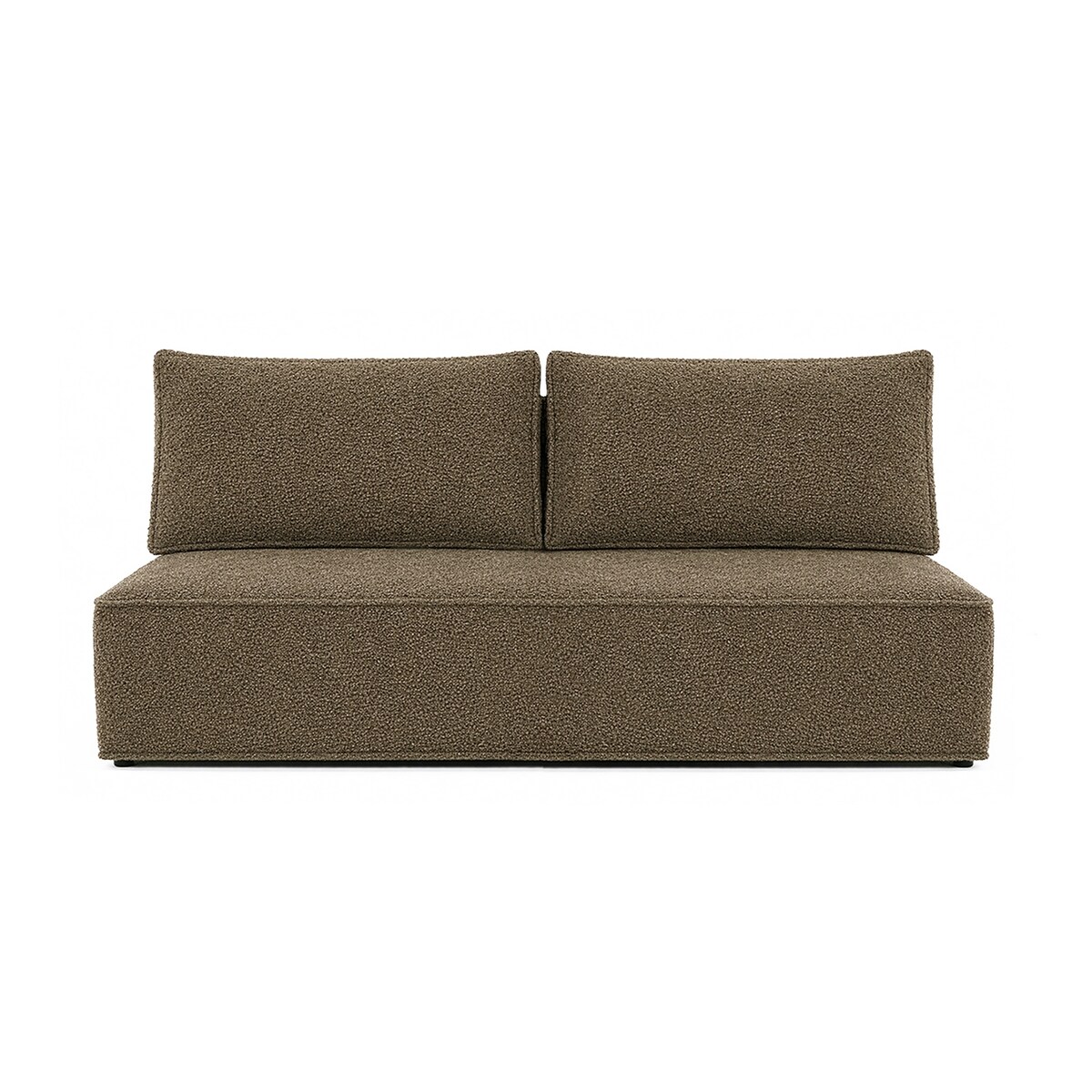 Sofa Rozkładana Kanapa z Funkcją Spania Dwuosobowa Do Salon Brązowa MAVIA