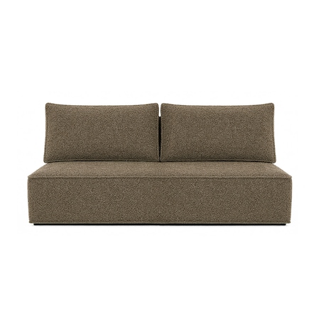 Sofa Rozkładana Kanapa z Funkcją Spania Dwuosobowa Do Salon Brązowa MAVIA