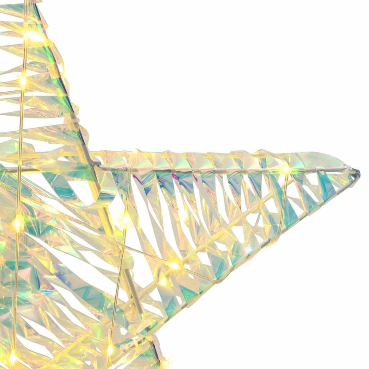 vidaXL 3D Gwiazda z 50 diodami LED Ciepła biel 55 x 52.5 x 9 cm PET