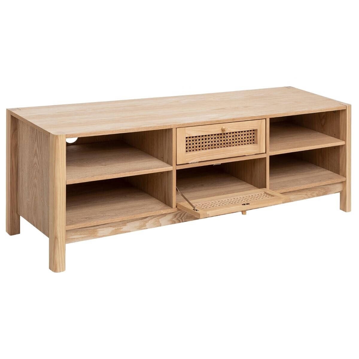 Komoda pod telewizor z plecionką wiedeńską ARTY, 50 x 140 cm