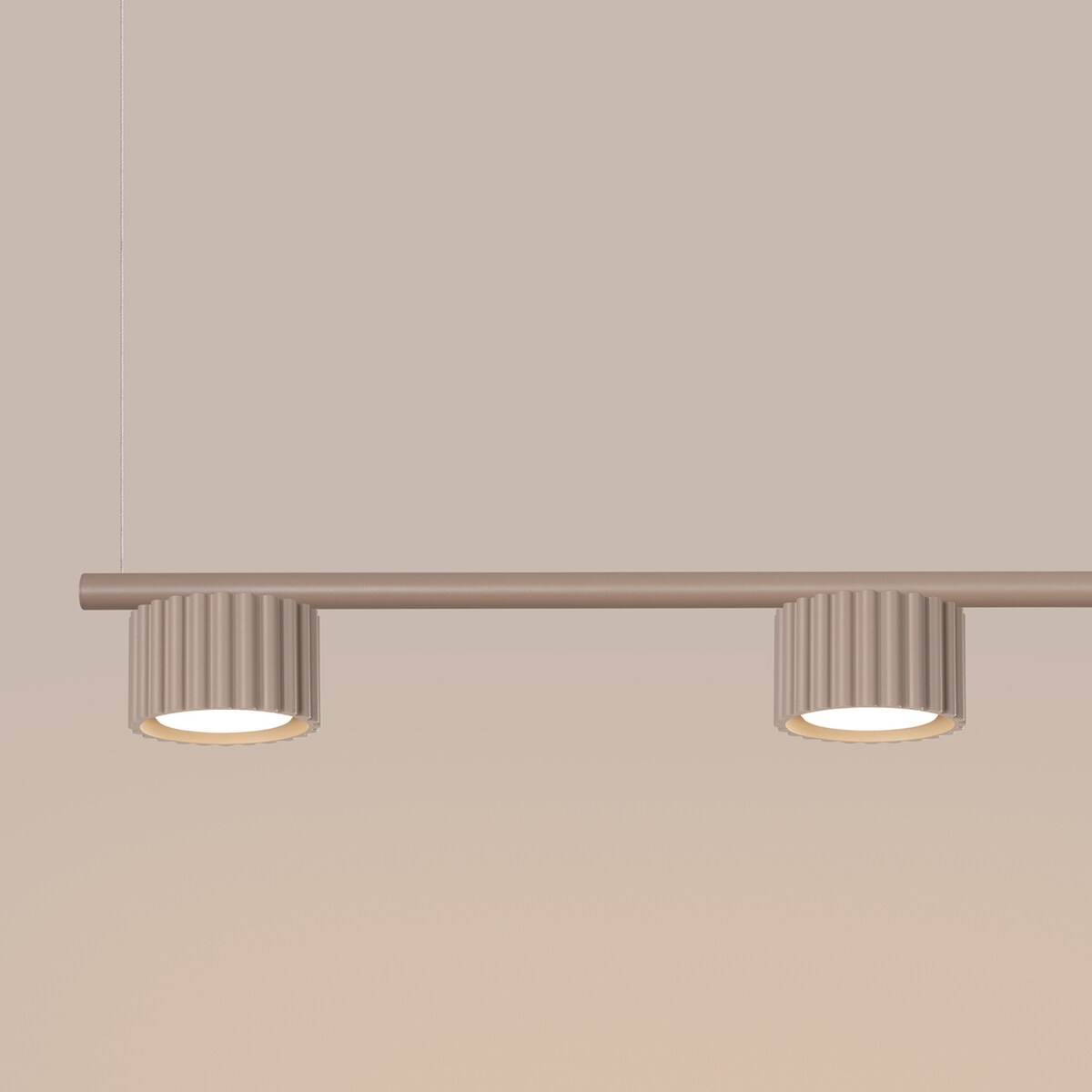 Żyrandol AURA 4 taupe Gx53