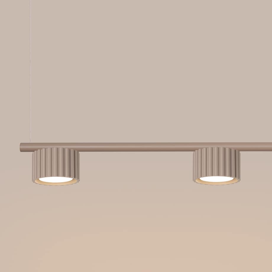 Żyrandol AURA 4 taupe Gx53