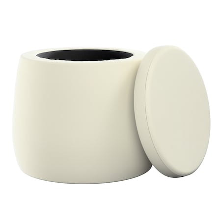 Puf Candy Jar, śmietankowa biel, ø40, wys. 40 cm, Posh Velvet