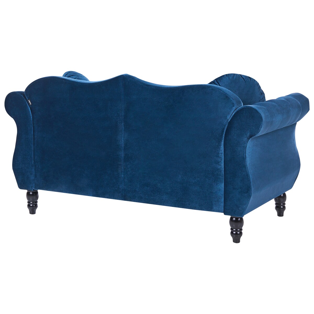Sofa dla 2 osób SKIEN Welur Granatowy