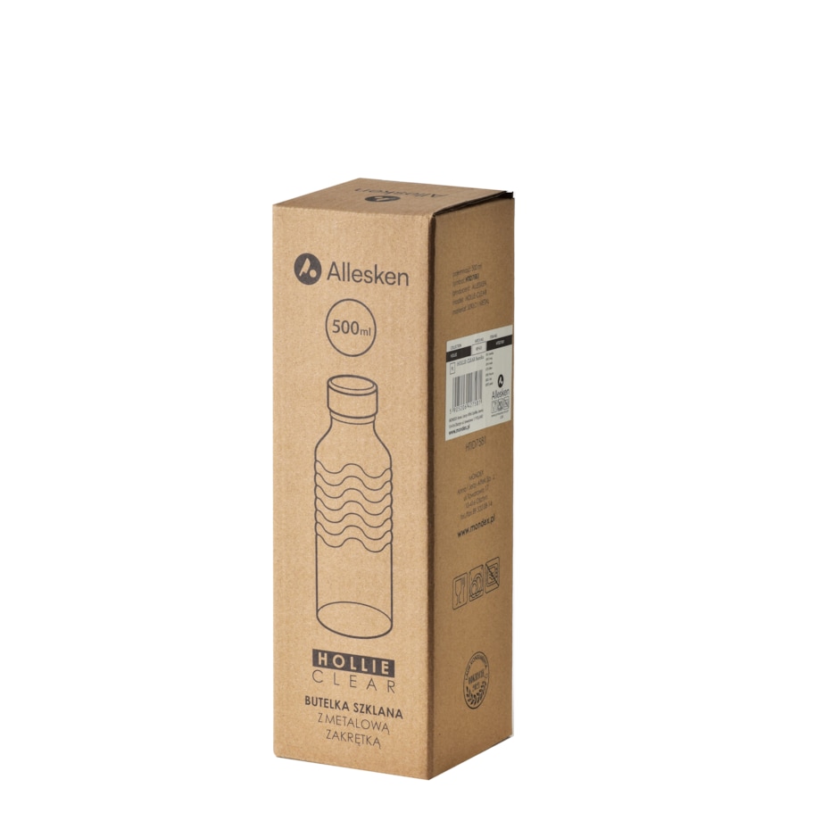 HOLLIE CLEAR Butelka 500ml 4,5x6,5xh22,5cm
