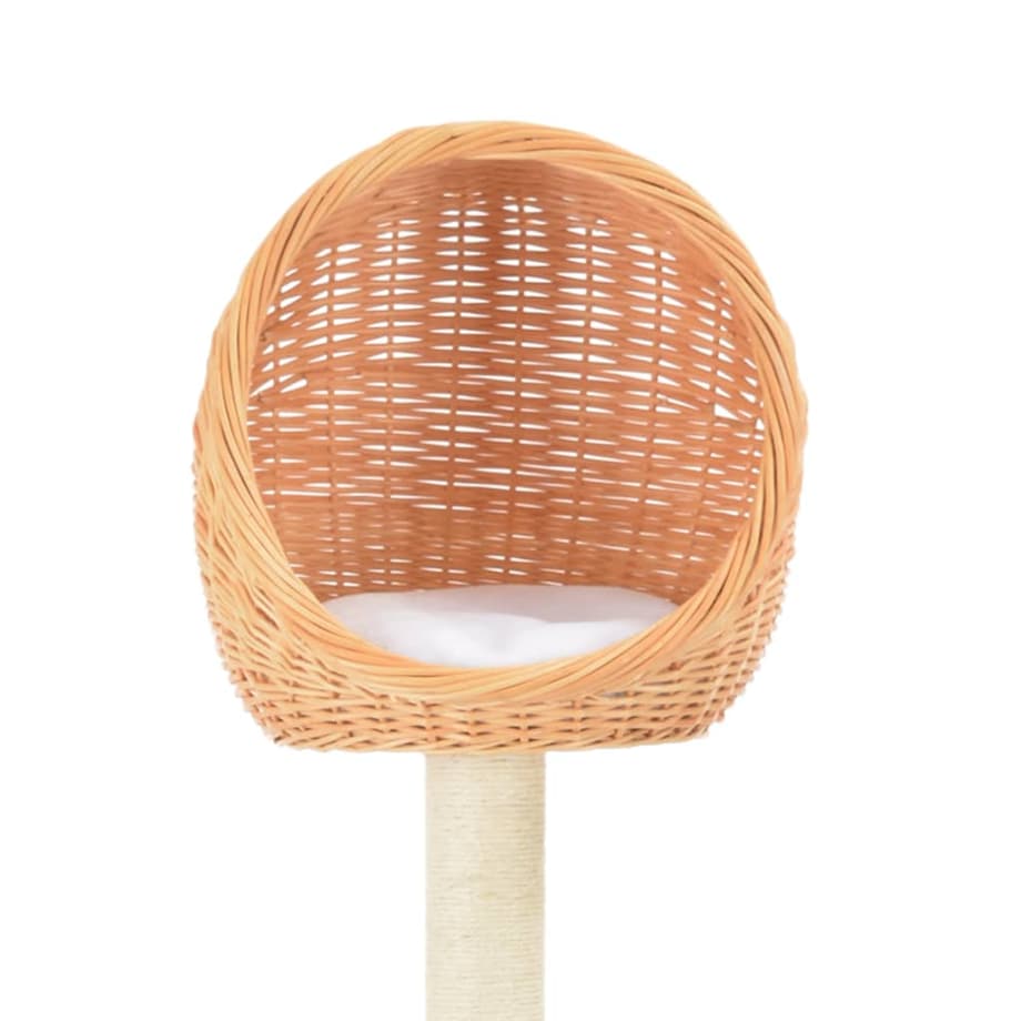 vidaXL Drapak dla kota ze słupkiem sizalowym, naturalny, wiklina