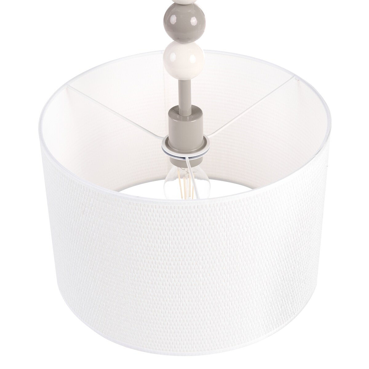 Lampa wisząca LOKY Metal Biały/ beżowy