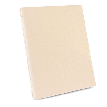 Prześcieradło bawełniane bez gumki 160x200 + dodatkowe 20cm po bokach jasno beżowe