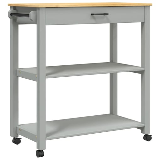 vidaXL Wózek kuchenny MONZA, 84x40x88,5 cm, lite drewno sosnowe