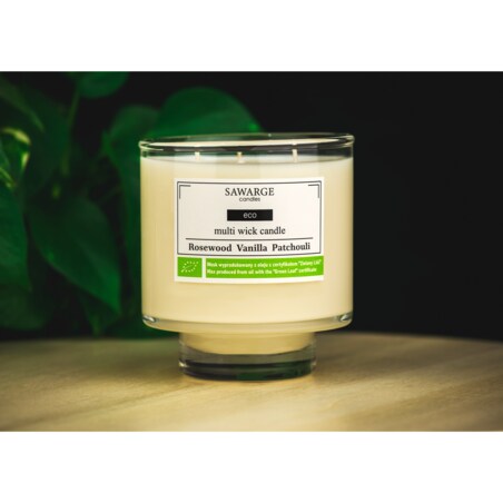 Ekologiczna Świeca Zapachowa Sojowa /50h/Rosewood Vanilla Patchouli 450g
