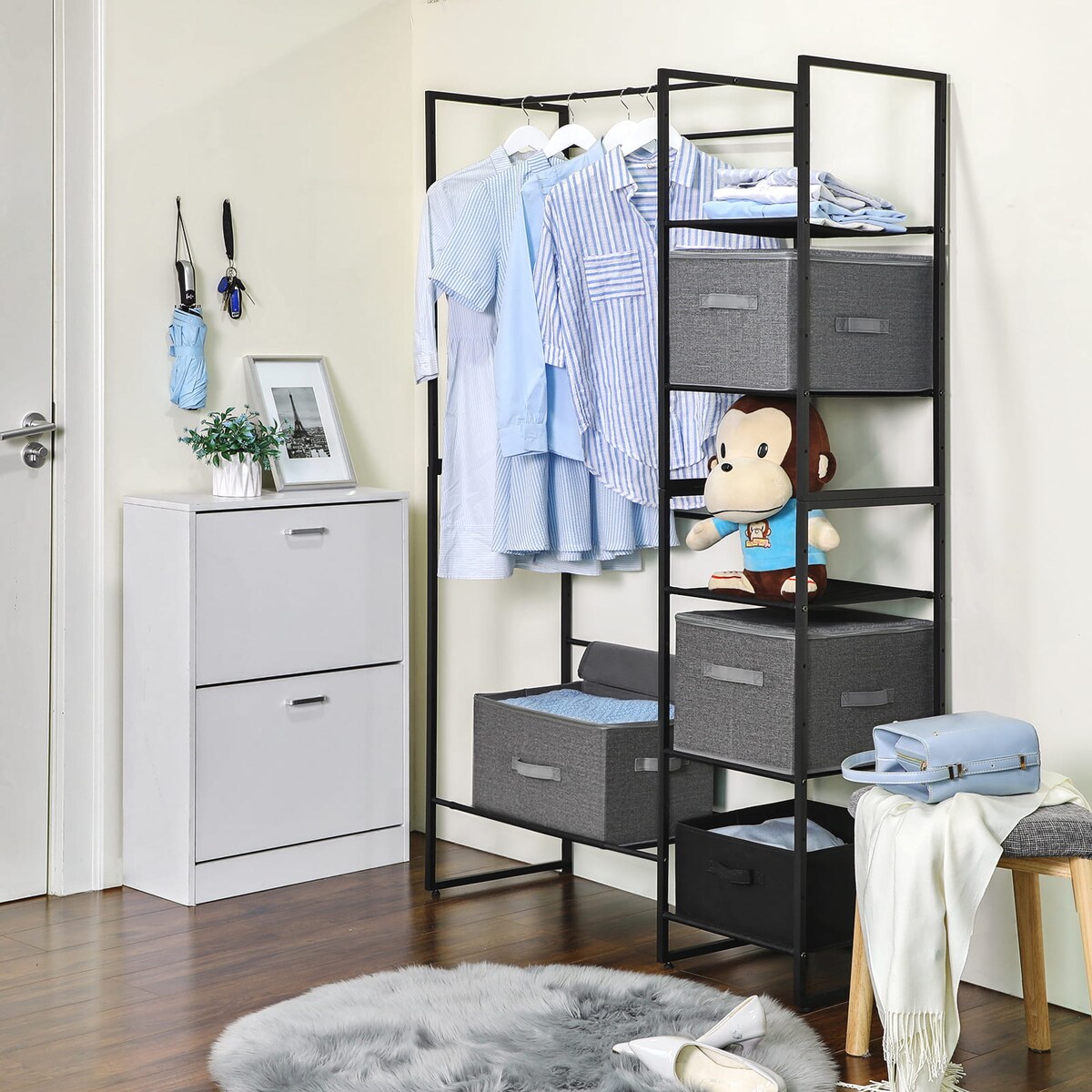 Organizer Pudełko Do Szafy Szary