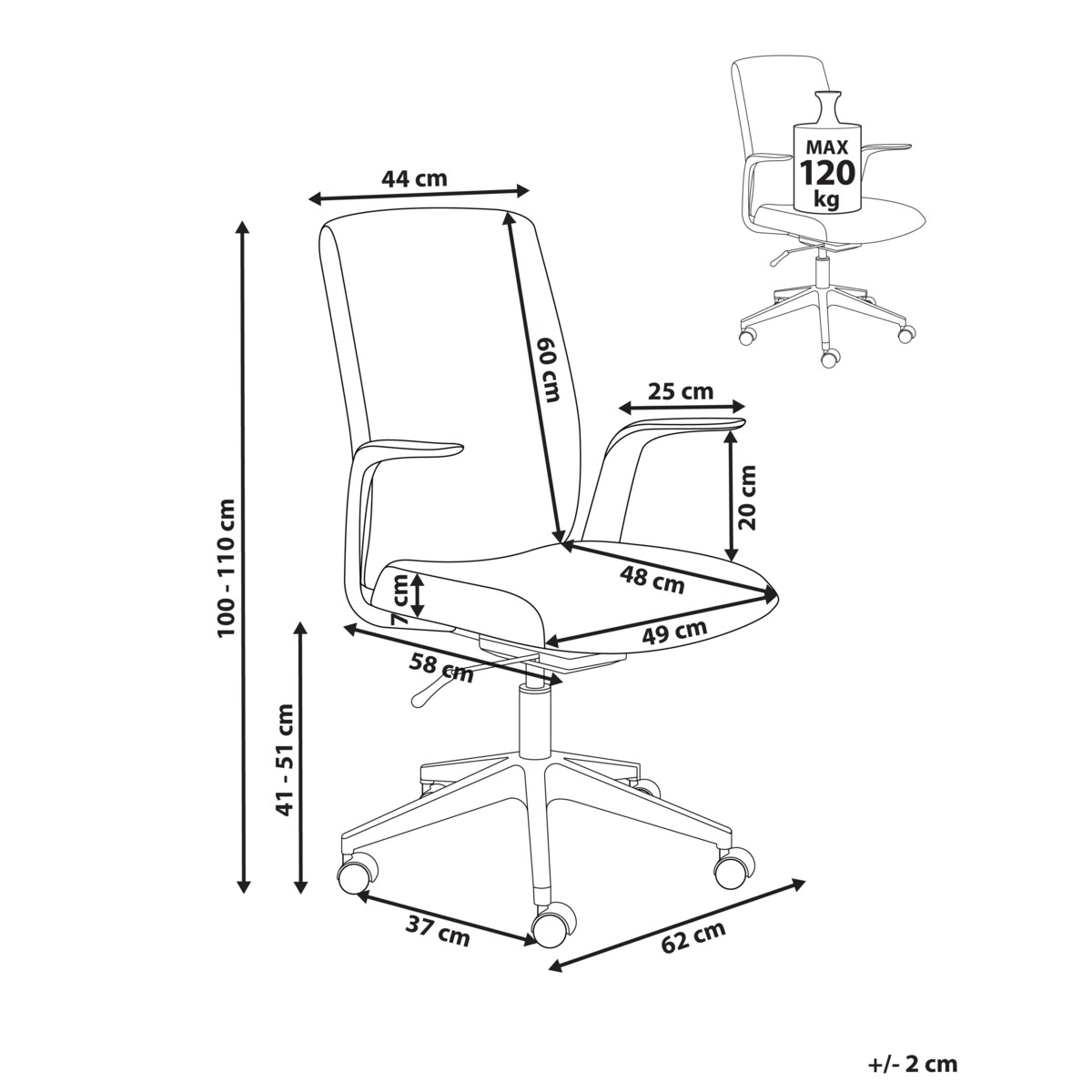 Krzesło biurowe CAPTAIN Jasnobeżowy