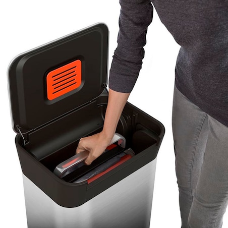 Kosz na odpady stalowy TITAN, 30 l, Joseph Joseph